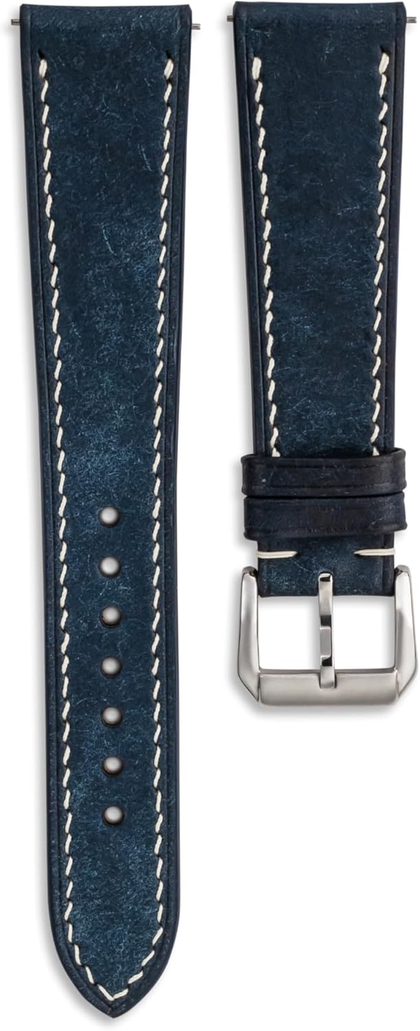 Pueblo Leather Watch Band | Handmade, Quick Release | Premium Full Grain Veg-Tanned Leather | Men & Women | 18mm, 19mm, 20mm, 21mm, 22mm