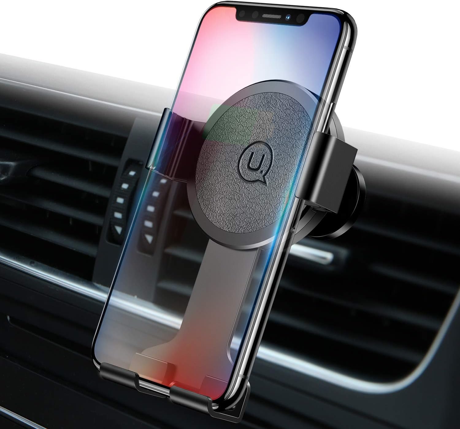 Usams Car Phone holder,Air Vent Phone Mount Cell Phone Holder for Car One Step Mounting Car Mount 360°Rotatable Car Cradle for iPhone X XR XS Max 8/7/6/5S/5C Samsung Galaxy S9 S8 S6 HTC LG Sony Huawei