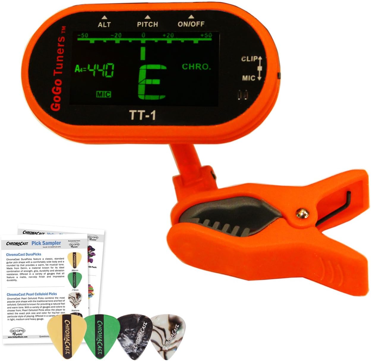 GoGo Tuners TT1 MultiInstrument Chromatic Tuner with