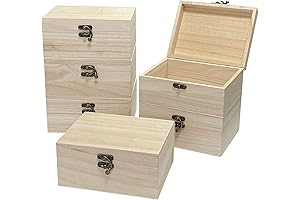 Unleash Your Creativity: 6 Pack Unfinished Wood Craft Box for Endless DIY Adventures!