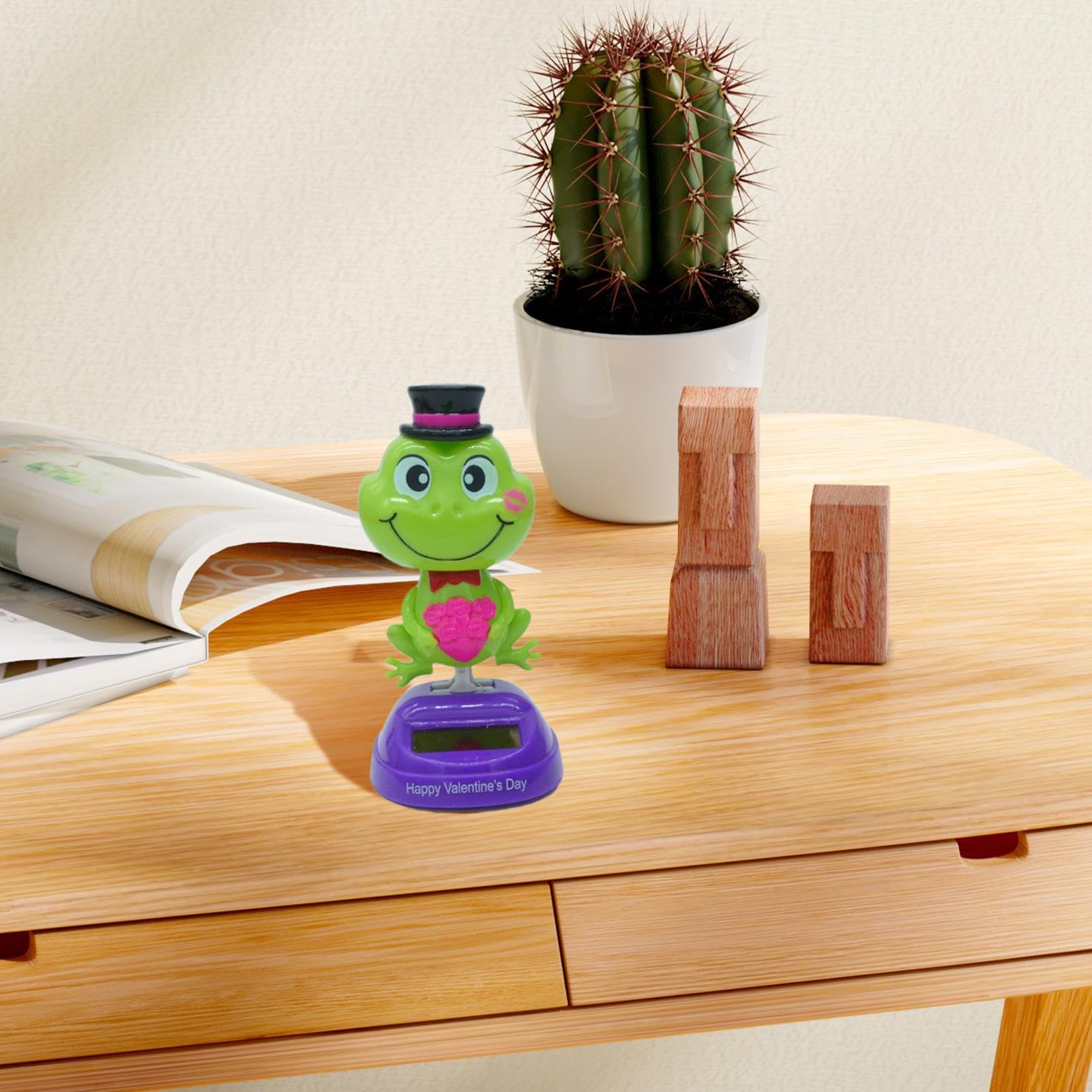 Rana Solar Bailarina Con Cabeza Movible | Adorno De Coche Ecológico Con Energía Solar | Figura Decorativa Para Tablero Y Ventana | Regalo Divertido Para Conductores
