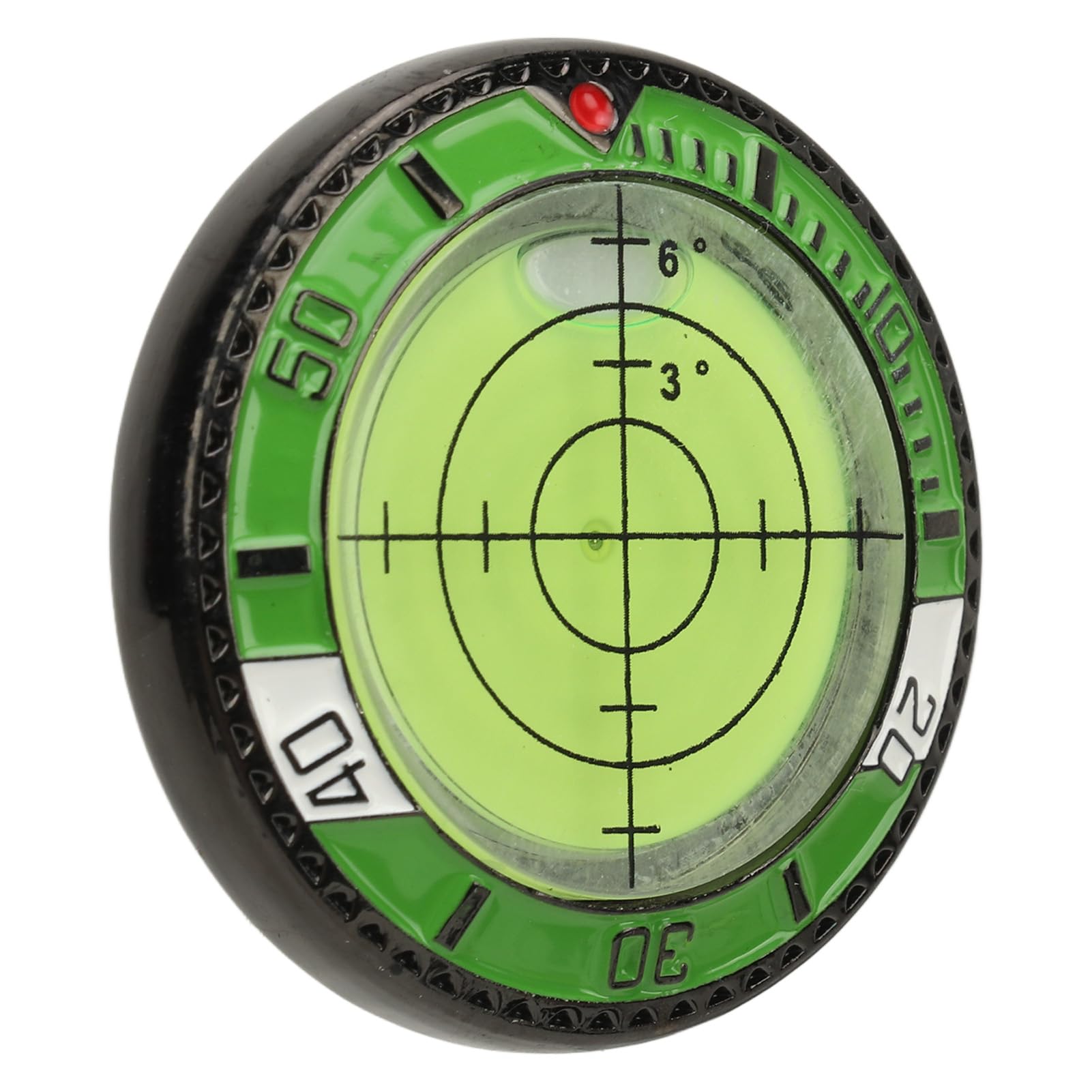 Golf Green Reader Dual Side Putting Aid Ball Marker con Nivel de Burbuja Accesorio Portátil Preciso para Burbuja Horizontal de Alta Precisión, Accesorios Putt Tool Hat Clip