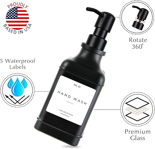 Miniatura 2 de Emerson Essentials Dispensador de jabón, dispensador de jabón para platos, juego de baño dispensador de jabón, dispensador de jabón de mano, juego