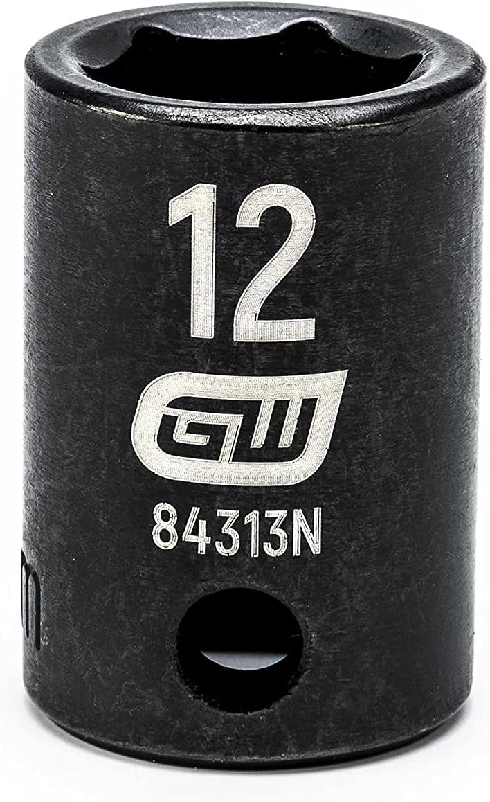 GEARWRENCH 3/8" Drive Standard Impact Metric Socket 12mm, 6 Point - 84313N