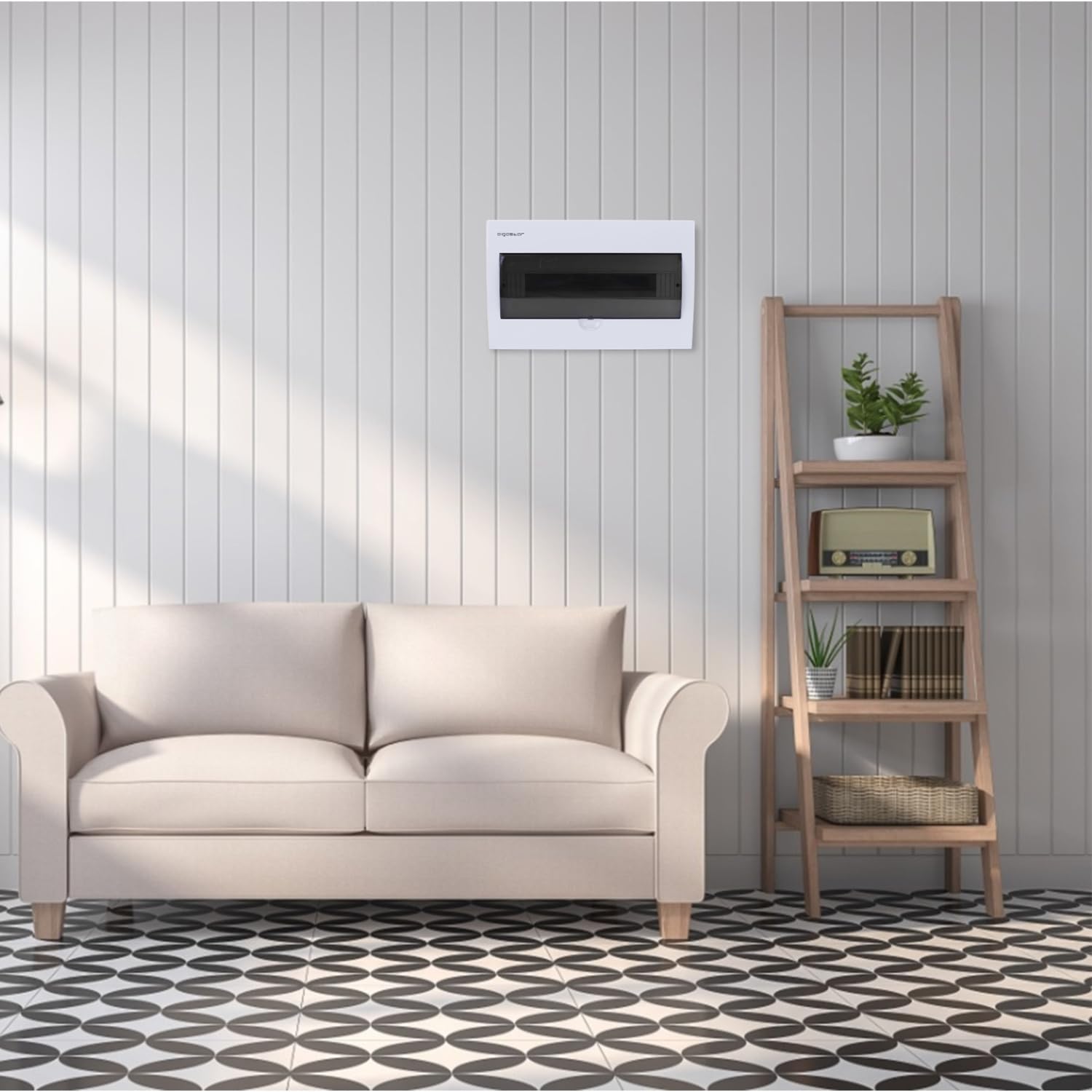 Aigostar Caja de Distribución Eléctrica Para Empotrar con Puerta Para 18 Módulos, 1 Unidad, Blanco