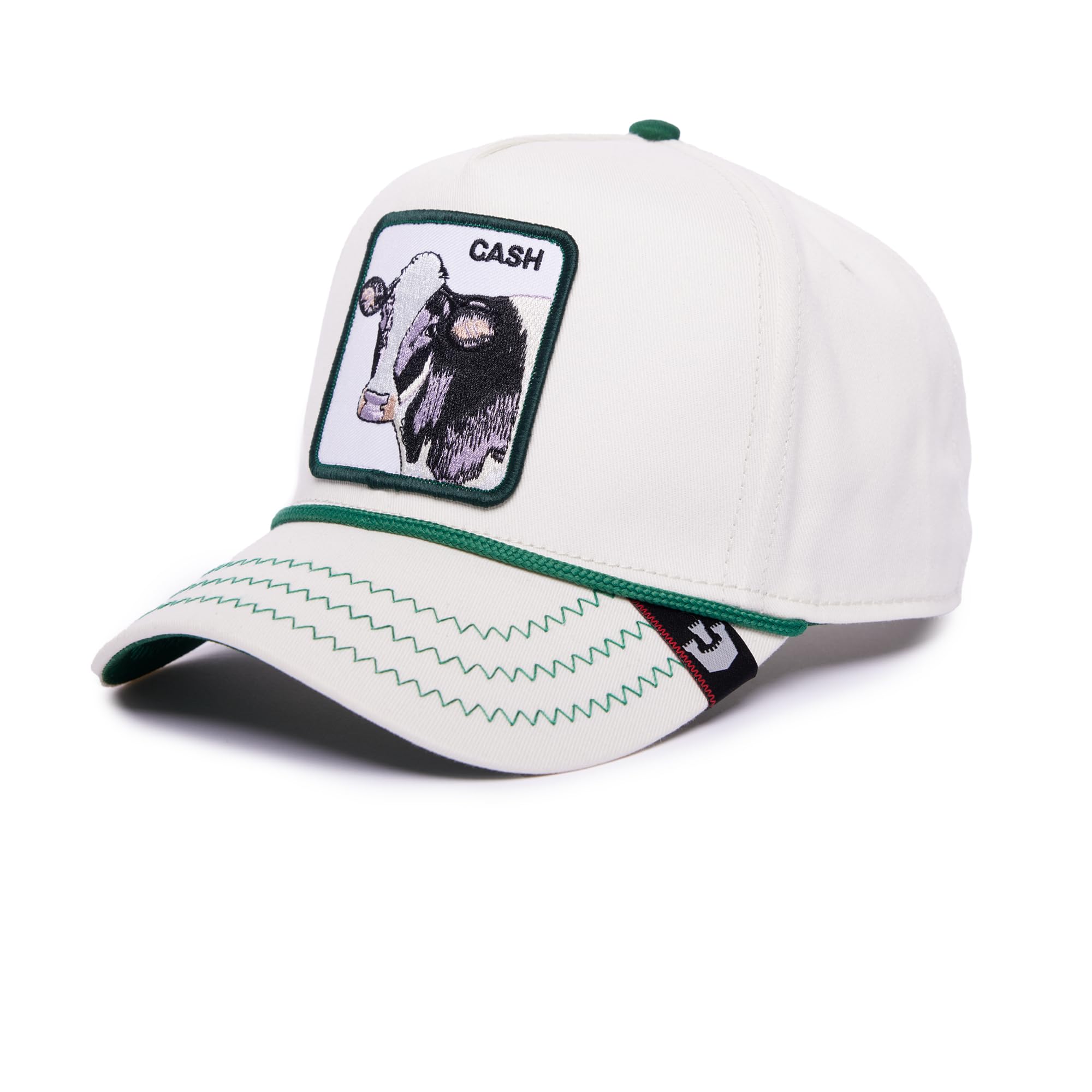 Goorin Bros. The Farm All Over Canvas Adjustable Unisex Trucker Cap, White (Cash Cow 100), One Size