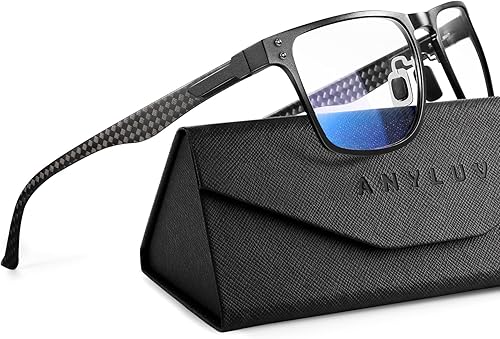 ANYLUV Blue Light Glasses MenWomen, Carbon Fiber Working Blue Light Blocking Glasses Relieve Eyestrain