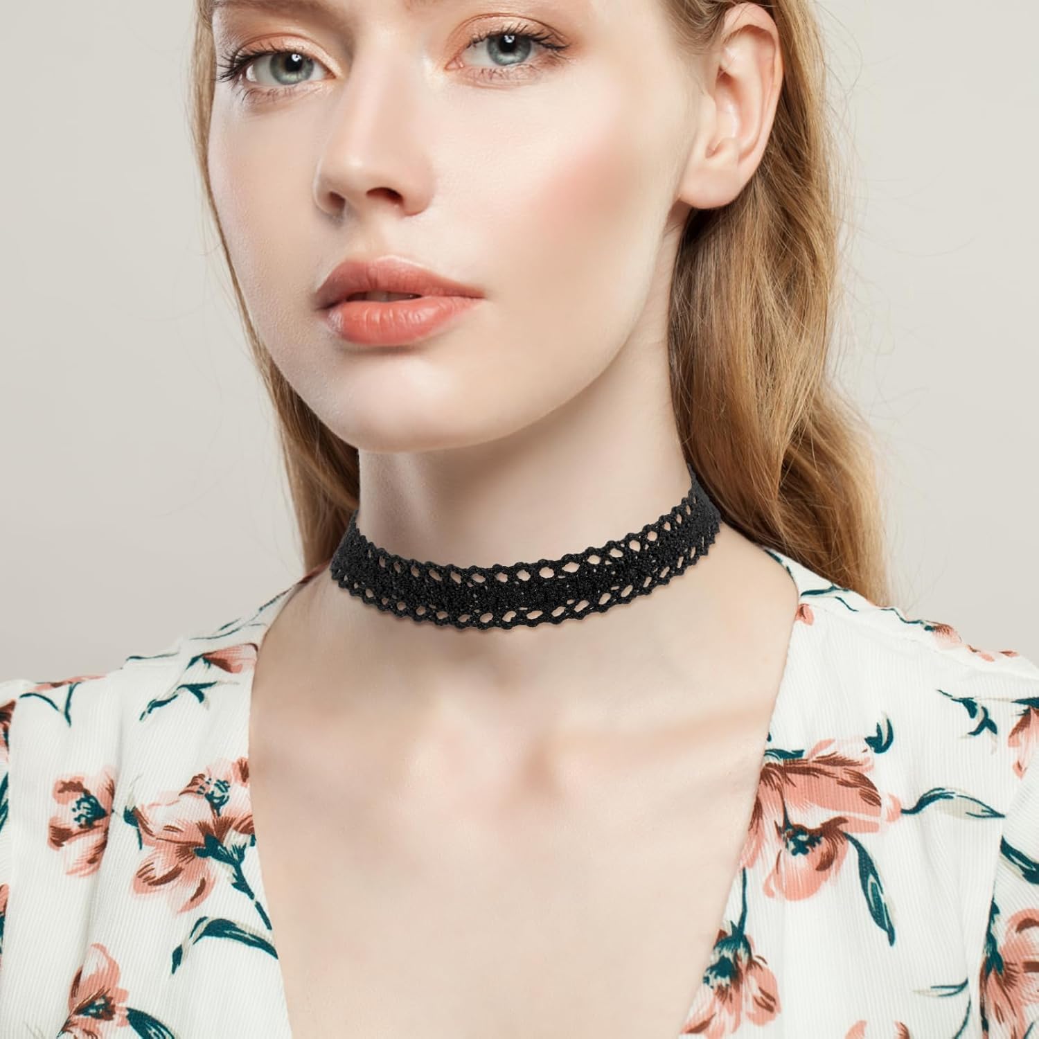 Choker Necklaces for Women, 6PCs Black Trendy Velvet Choker Necklace Set, Classic Gothic Tattoo Lace Choker for Teenagers Ladies, Adjustable Choker Collar Jewelry for Women - Image 6