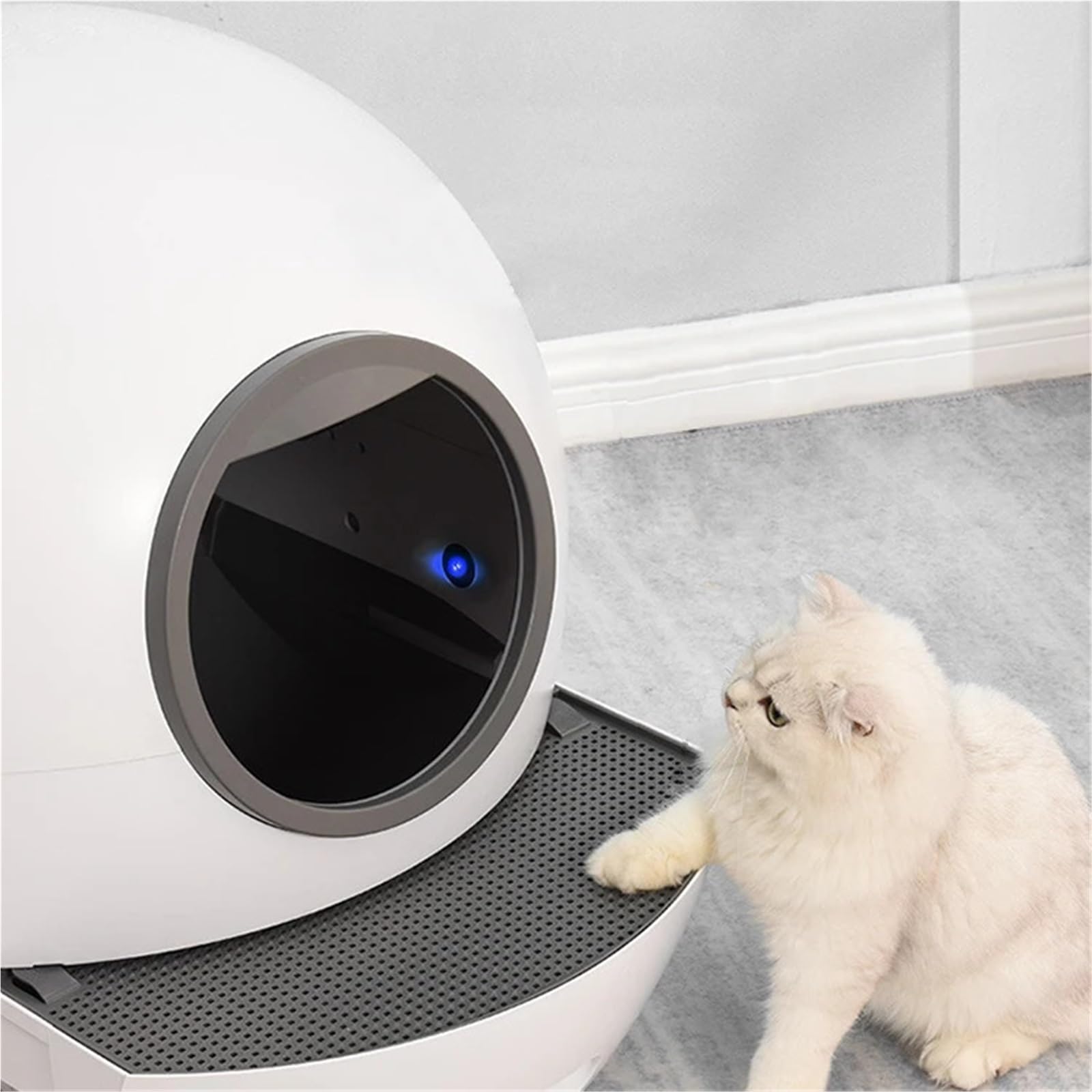 Lettiera per Gatti, Cassetta igienica autopulente, Intelligente, Automatica, con Controllo di Sicurezza a induzione, per più Gatti.
