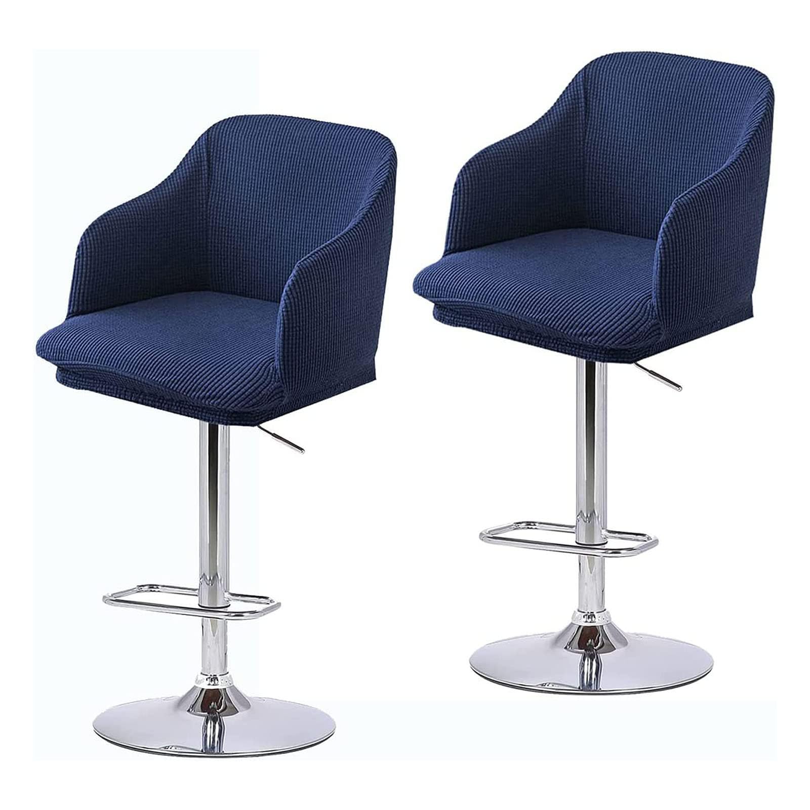 Funda para sillón cuadrado giratorio antideslizante con base elástica para salón