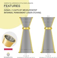 Vista 8 de Homestia Muddler - Juego de 3 piezas de acero inoxidable 304 de 10 pulgadas y cuchara de cóctel de 12 pulgadas y doble jigger, juego de cóctel de 3