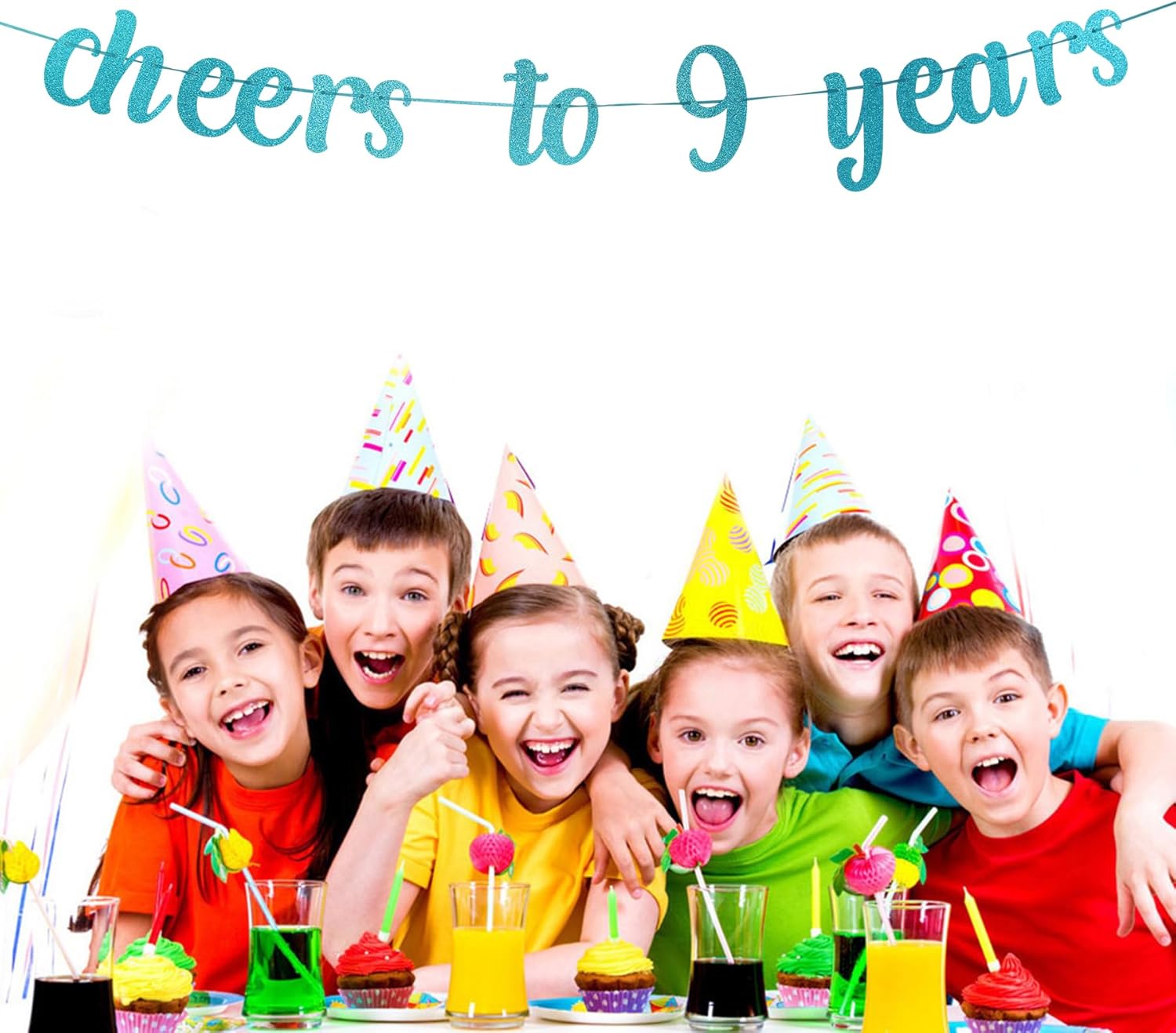 Cheers to 9 Years Banner Dude I'm 9 Birthday Banner, Level 9 Unlocked, 9 Year Old Hanging Sign, Boys Happy 9th Birthday Party Decorations Supplies(Blue)