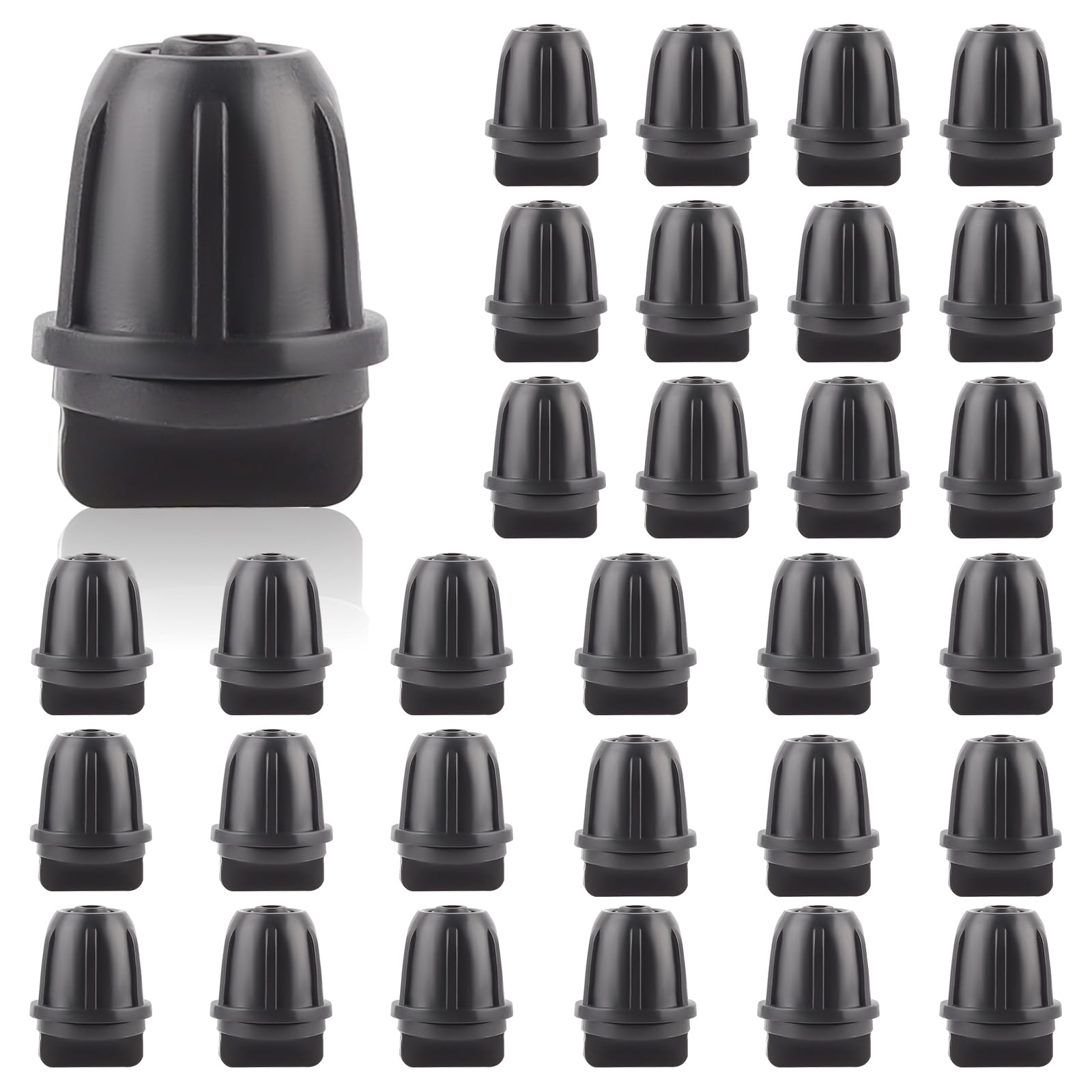 TOROKOM 1/4" Irrigation Fittings Drip Irrigation End Cap for Drip Tubing Anti-Drop Irrigation Fitting End Plug for Garden Patio Supplies(30Pcs) — image 1