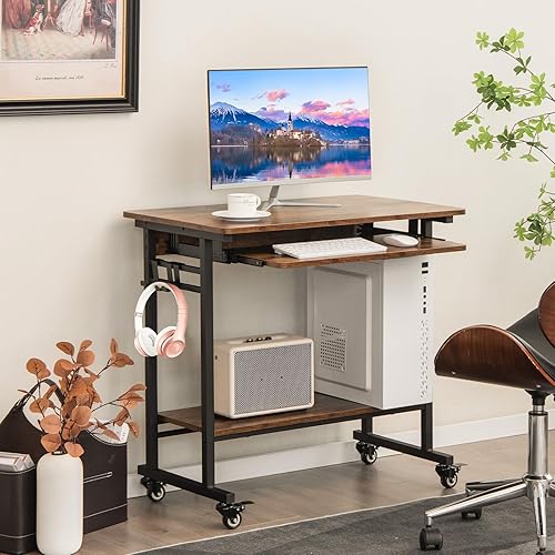 Miniatura 7 de JM-CB10496CF - Escritorio para computadora, 31.531 pulgadas, marrón rústico