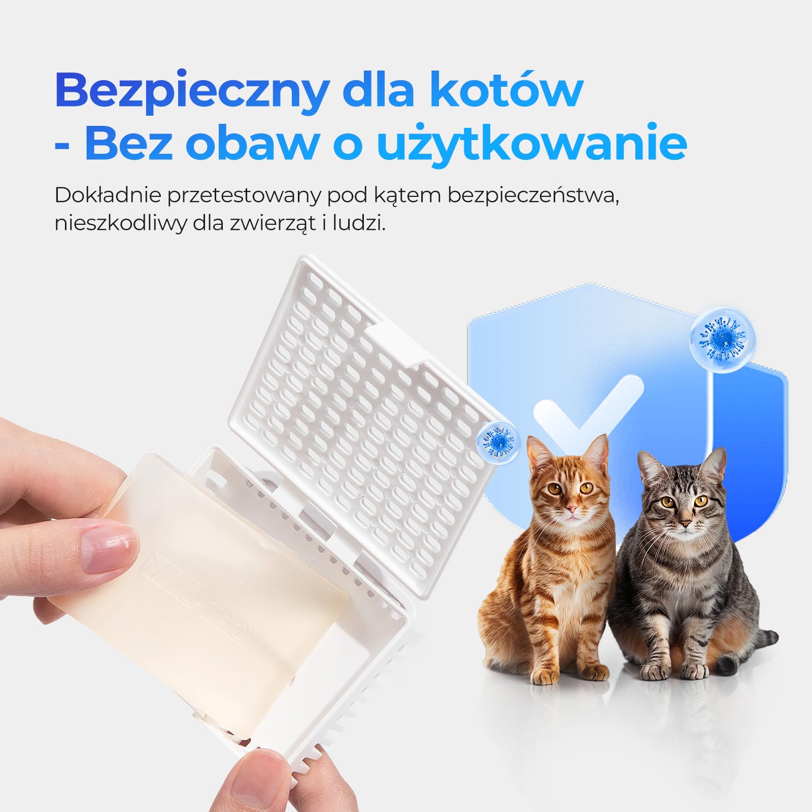 CATLINK C70 Środek do usuwania zapachów specjalnie do toalety dla kotów, kompatybilny ze wszystkimi samoczyszczącymi kuwetami dla kotów, silne usuwanie zapachów, długotrwała świeżość