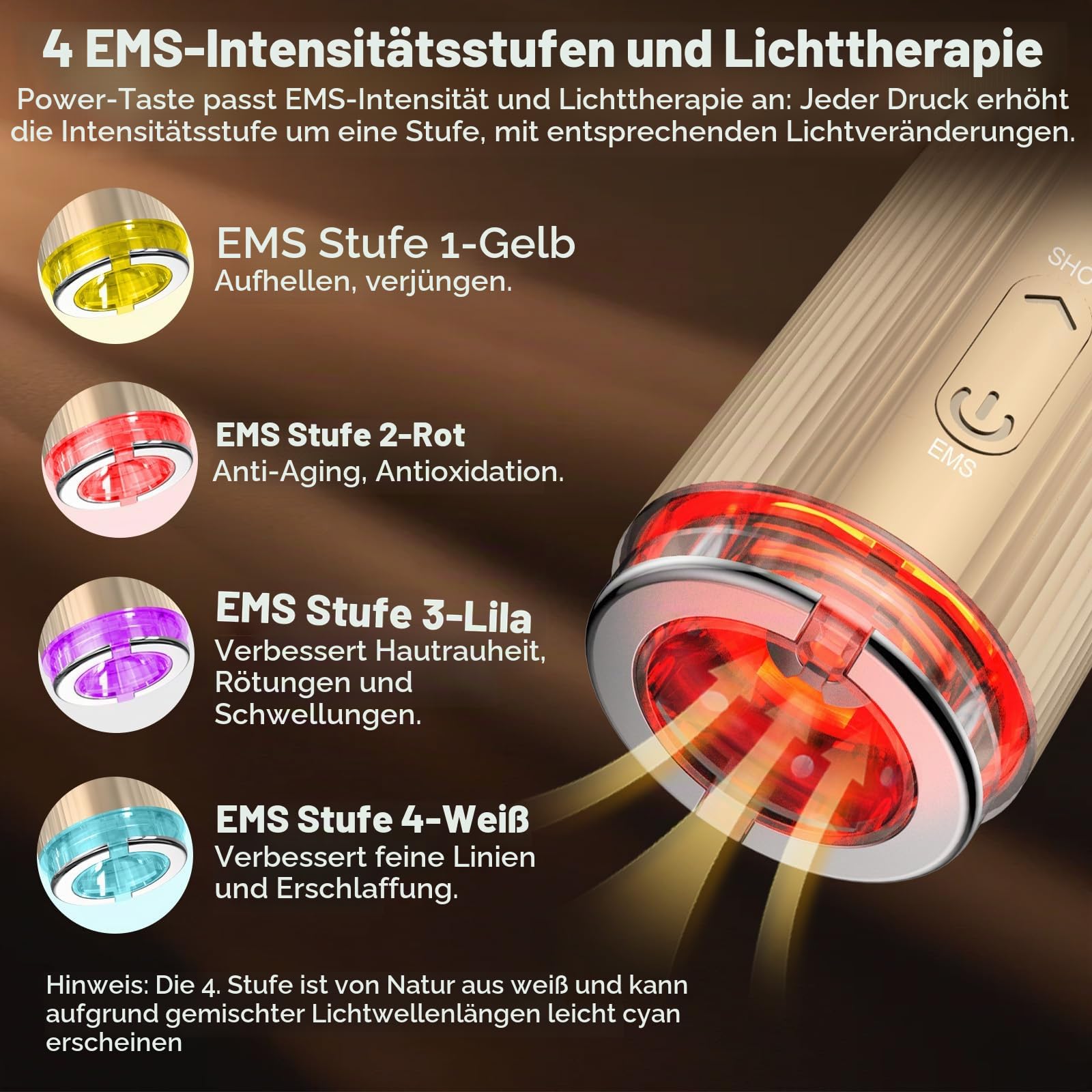 Elektrisches EMS Gesicht Schröpfgerät 3in1 mit Rotlicht Lifting & Straffung | Elektrisches Schröpfgerät mit EMS & Rotlicht, glättet feine Linien, beseitigt Ödeme, für sanfte Gesichtsmassage