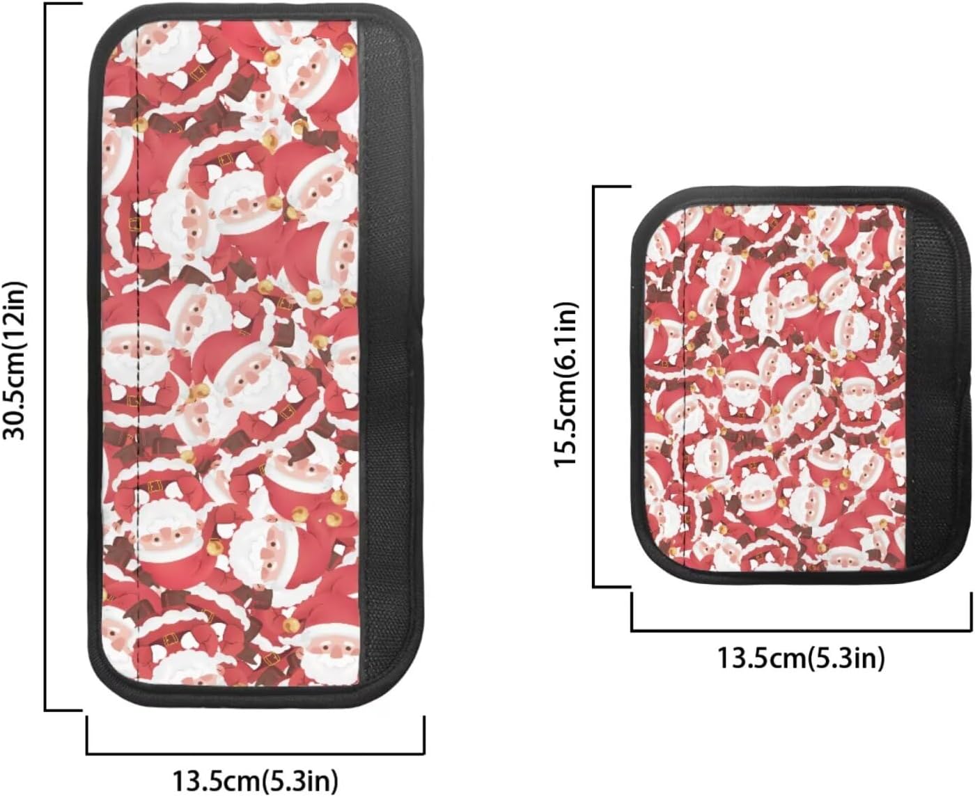 Refrigerator Door Handle Covers 8 PCS Set, Non-Slip Kitchen Appliance Decoration Mat for Fridge Dishwashers Microwave Kitchen Kitchen Indoor Decorations, Funny Santa Claus Print