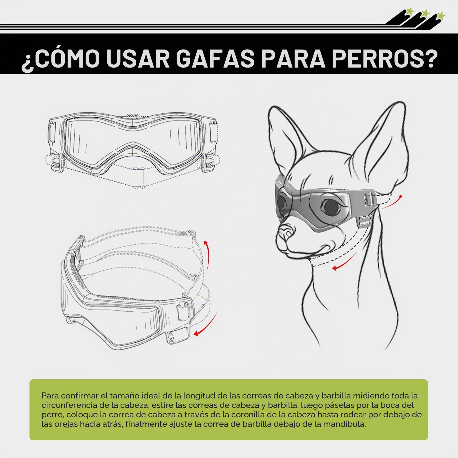 NAMSAN Gafas de sol antiUV para perros con casco para mascotas, a prueba de viento, protección ocular para perros pequeños, medianos y pequeños