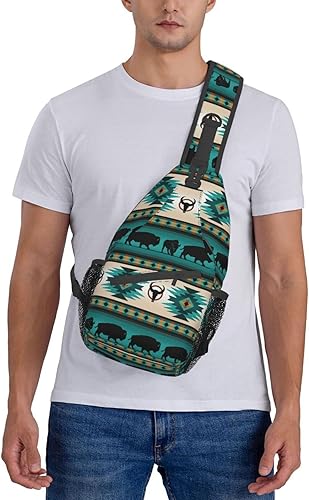 Miniatura 7 de MANQINF Native Casual Daypack Bag - Bolso de hombro nativo americano, bolso cruzado nativo, Nativo 01
