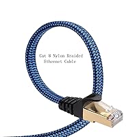 Vista 10 de Cable Ethernet Cat 8 de 10 pies, Cable de Red de Alta Velocidad con Conectores RJ45 para Impresora, Router, Consola