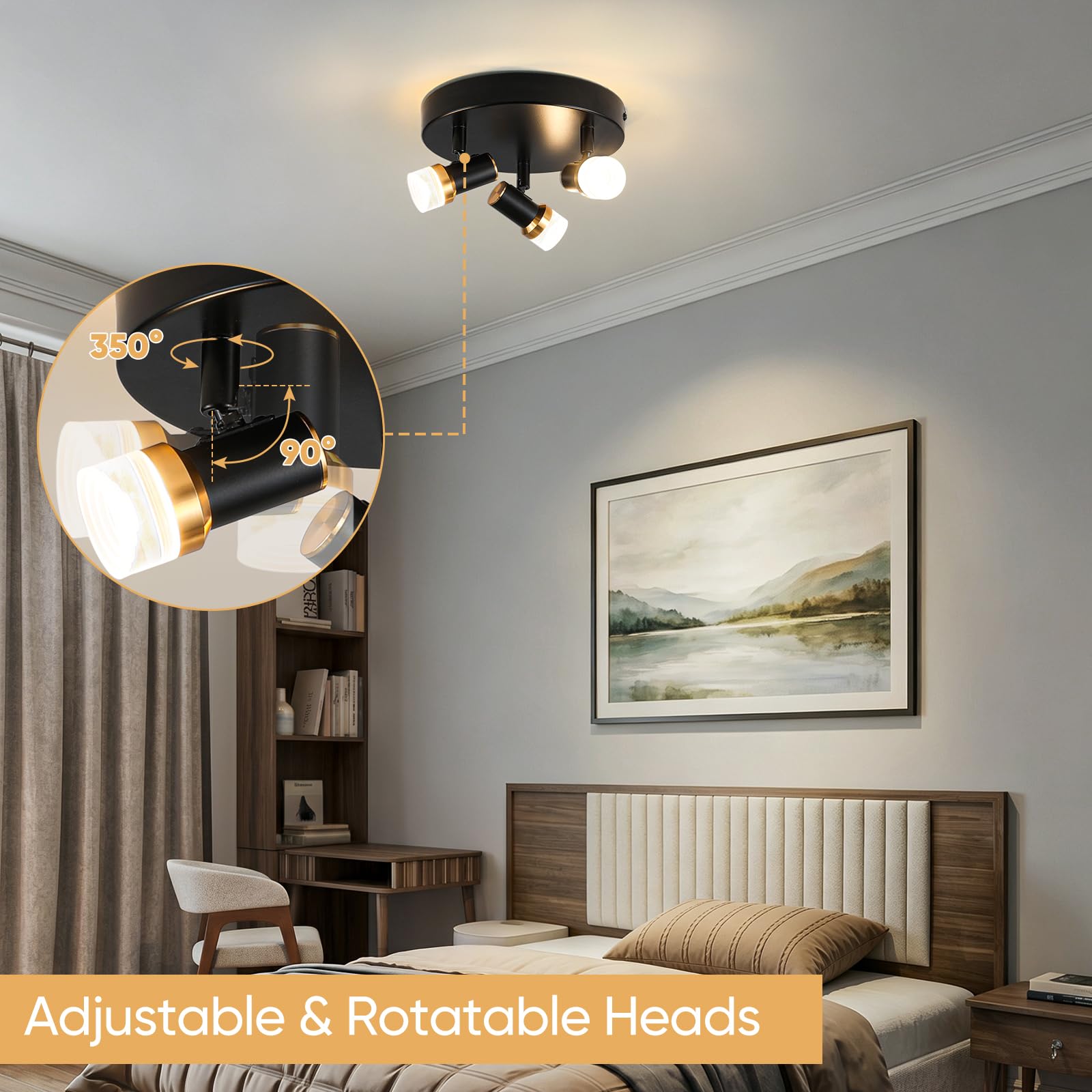 4795856 Moderne Spot Plafond LED 3000K Plafonnier Spot