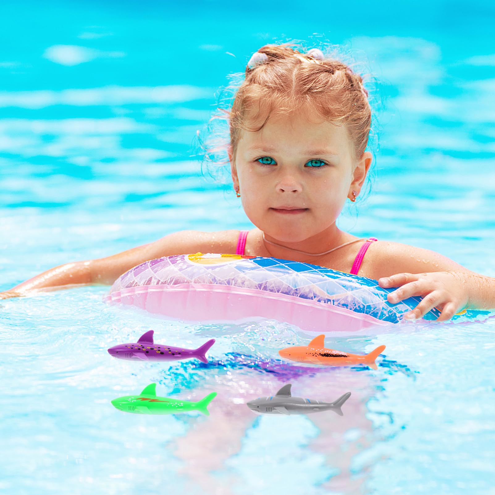 DECHOUS 1 Set Pool Inflatable Bath Swimming Diving Pool for Teen Boys Boy Summer Pool Diving Rings Fun for Teens Dive Rings Plastic