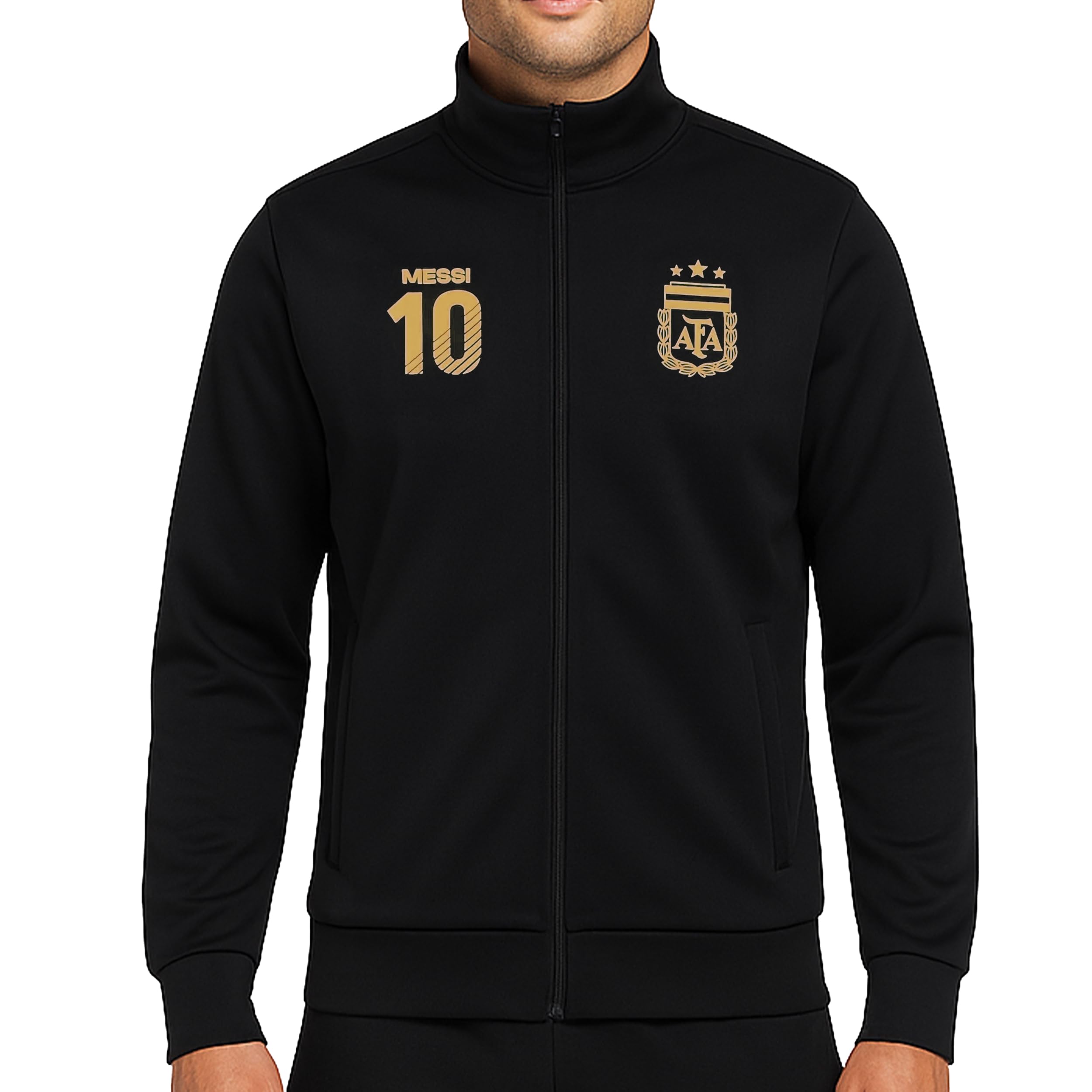 Icon Sports Officially Licensed Argentine Football Association Lionel Messi Track Jacket - Unisex Adult
