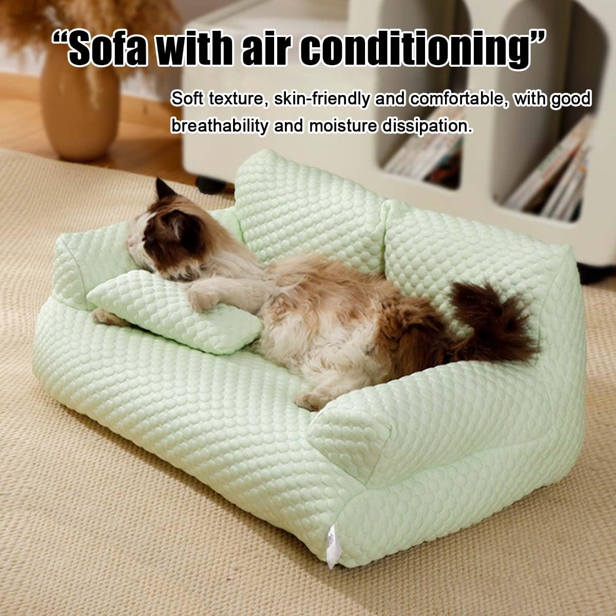 Cuccia Rinfrescante in Seta di Ghiaccio per Cani e Gatti, Lavabile e Traspirante - Gray, L