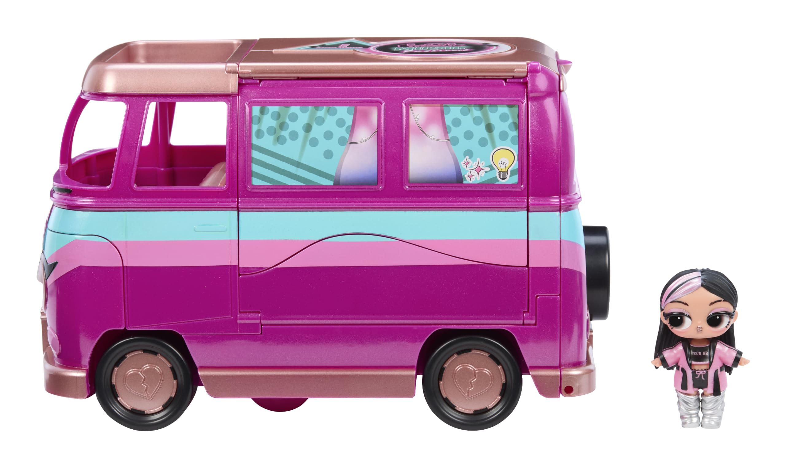 L.O.L. Surprise! Music Festival autobus koncertowy – zestaw do zabawy 5 w 1 z unikatową laleczką, akcesoriami muzycznymi i mebelkami, w zestawie ponad 20 elementów, dla dzieci w wieku od 4 lat