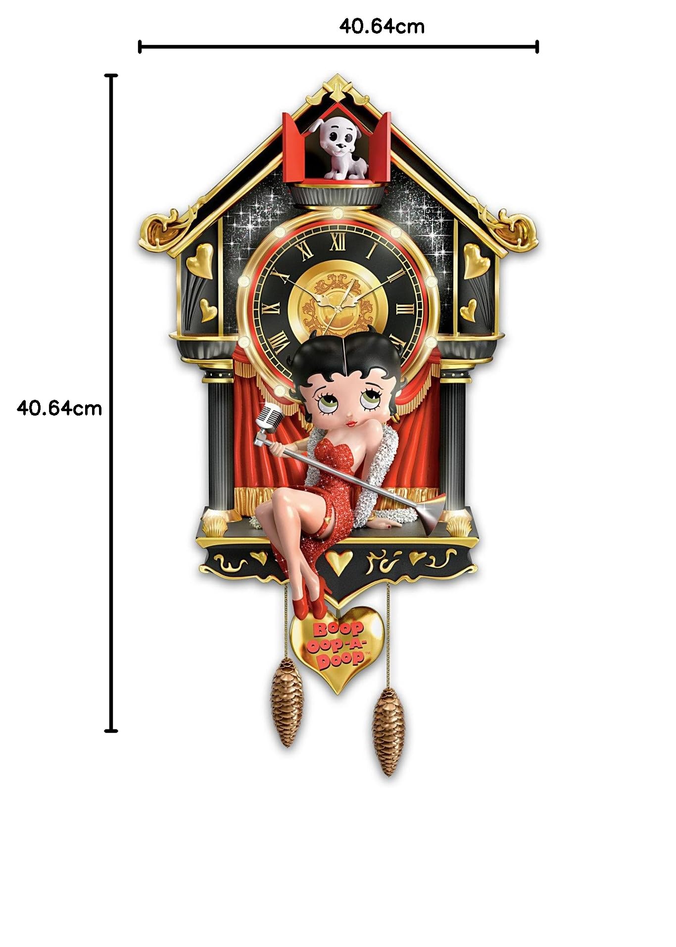 Betty Boop アニメーション時計 WALL CLOCK 壁掛け 時計 BETTY BOOP ベティ - 新潟のアメリカン雑貨屋