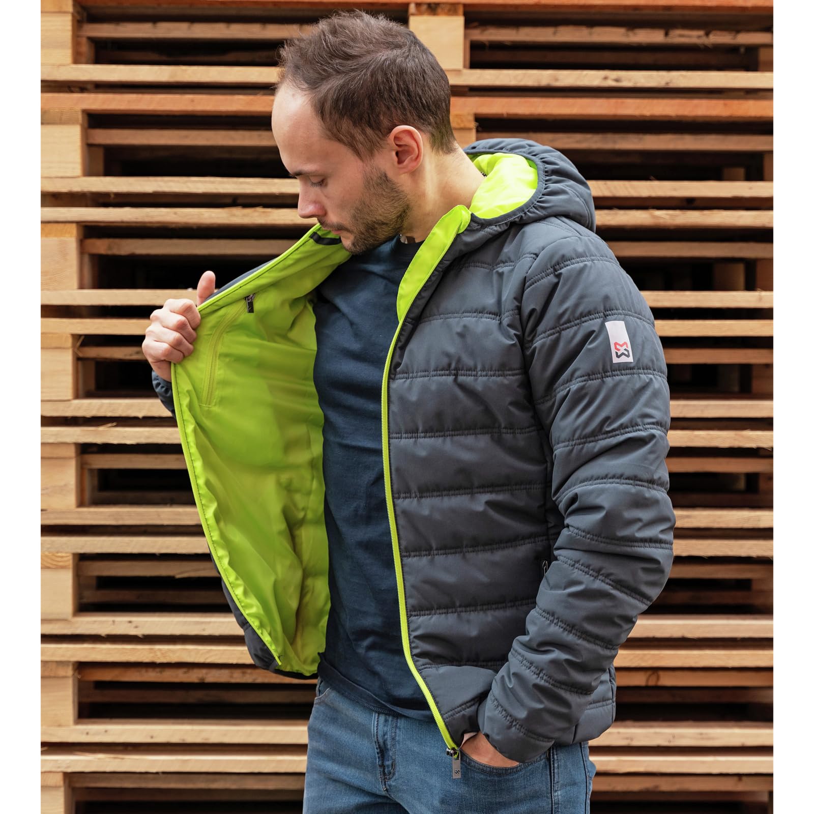 WüRTH MODYF Blouson de travail Matelassé Moon Anthracite/Lime