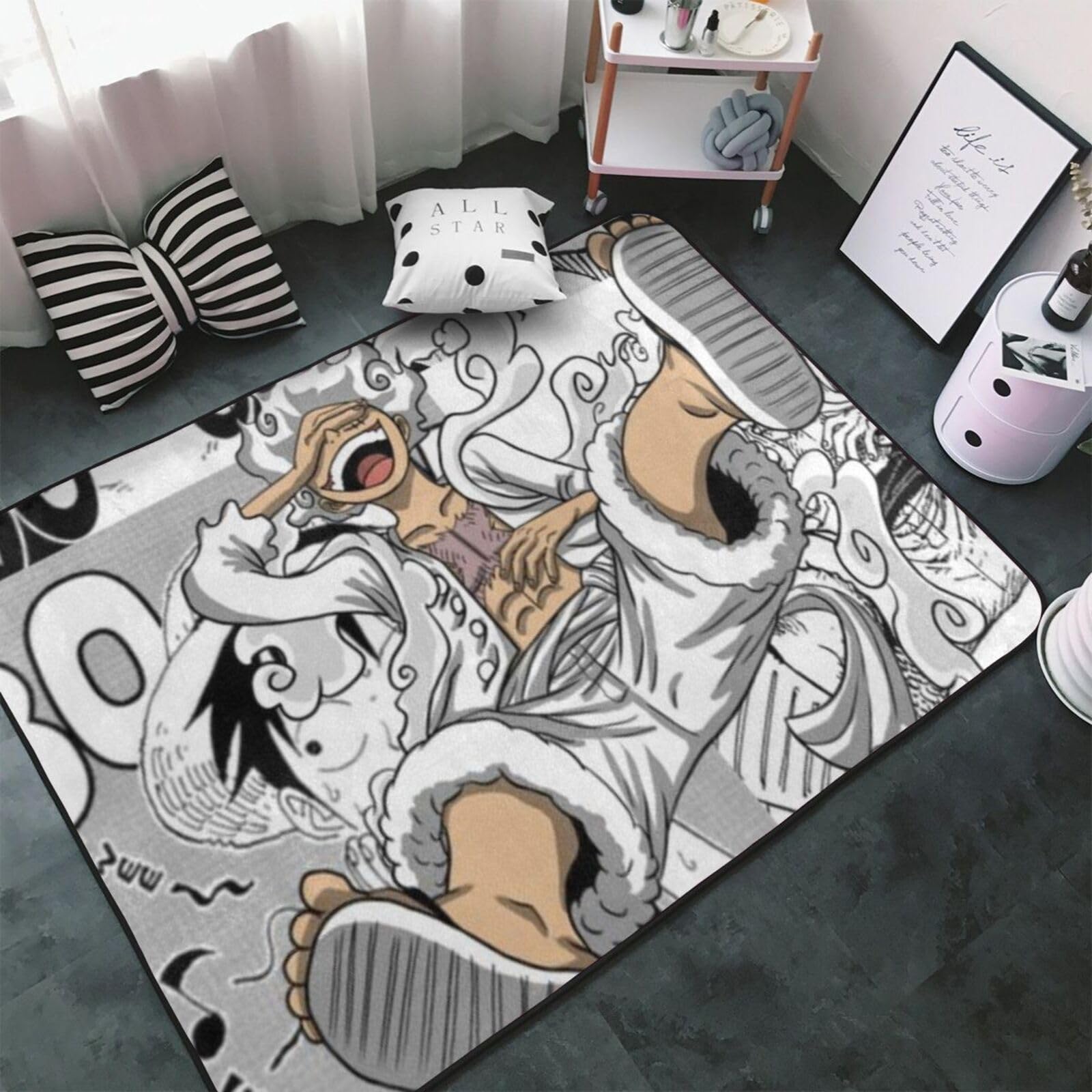 Amazon | ワンピース ルフィ ギア5 (1) アニメ カーペット 長方形