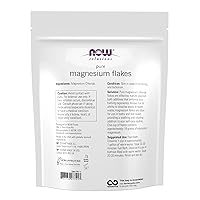Vista 2 de Now Solutions, Magnesium Flakes, Pure, from The Ancient Zechstein Seabed, altamente concentrado, 26.5 onzas