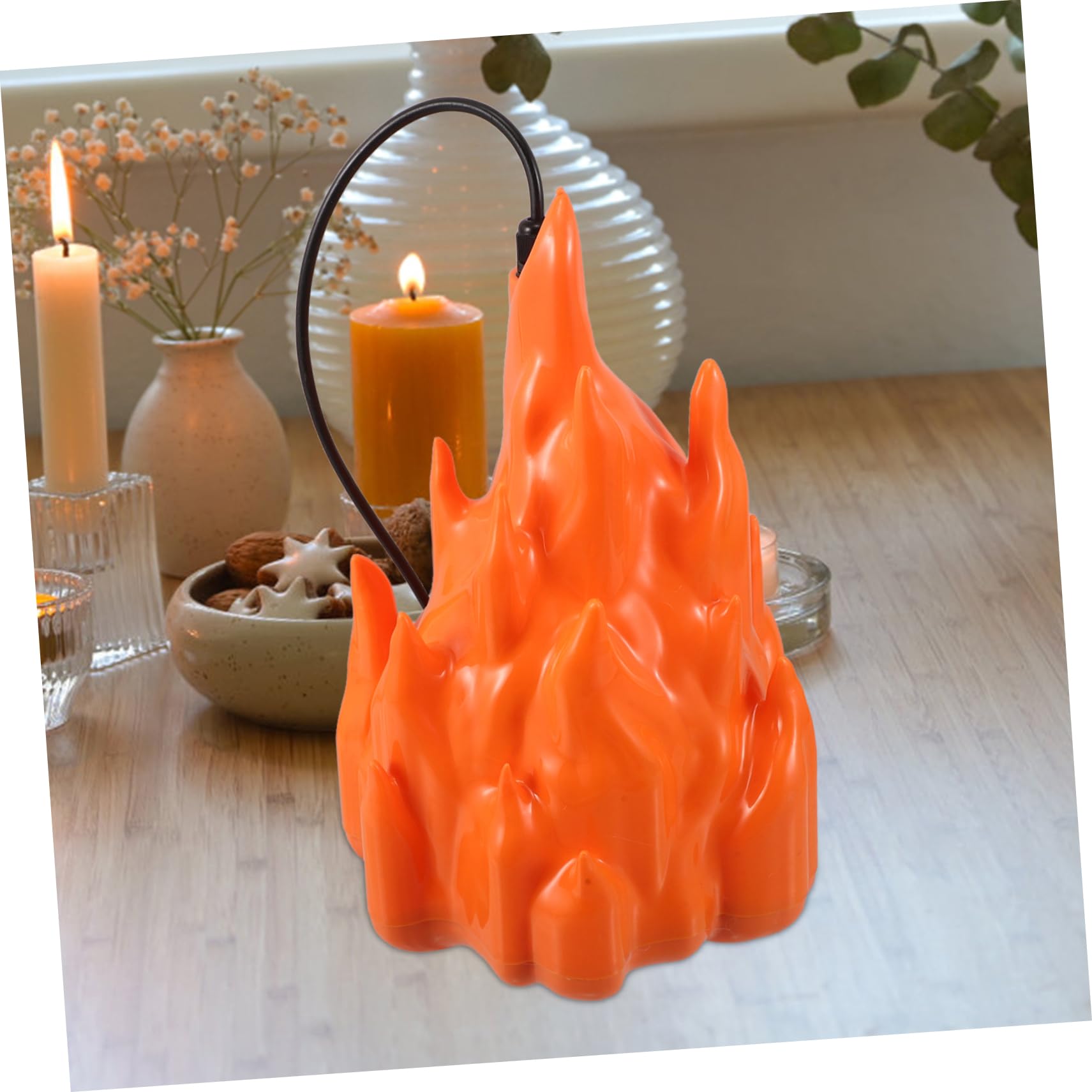 POPETPOP Lampada Effetto Fuoco LED Luce Tremolante Fiamma per Patio e Campeggio Decorativa per Stufa e Tavolo Facile Installazione