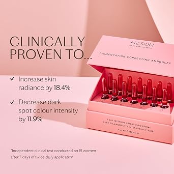MZ SKIN Pigmentation Correcting Ampoules 0.06 fl oz x 14 | 7-Day Brightening Treatment with Tranexamic Acid & Alpha Arbutin
