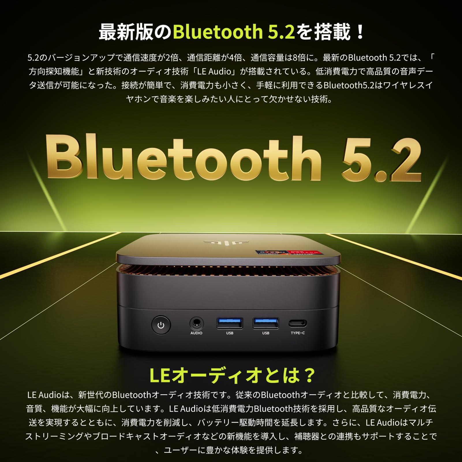 Amazon.co.jp: ミニPC【AMD Ryzen 7 PRO 7735HS 24GB+512GB】最大4.75