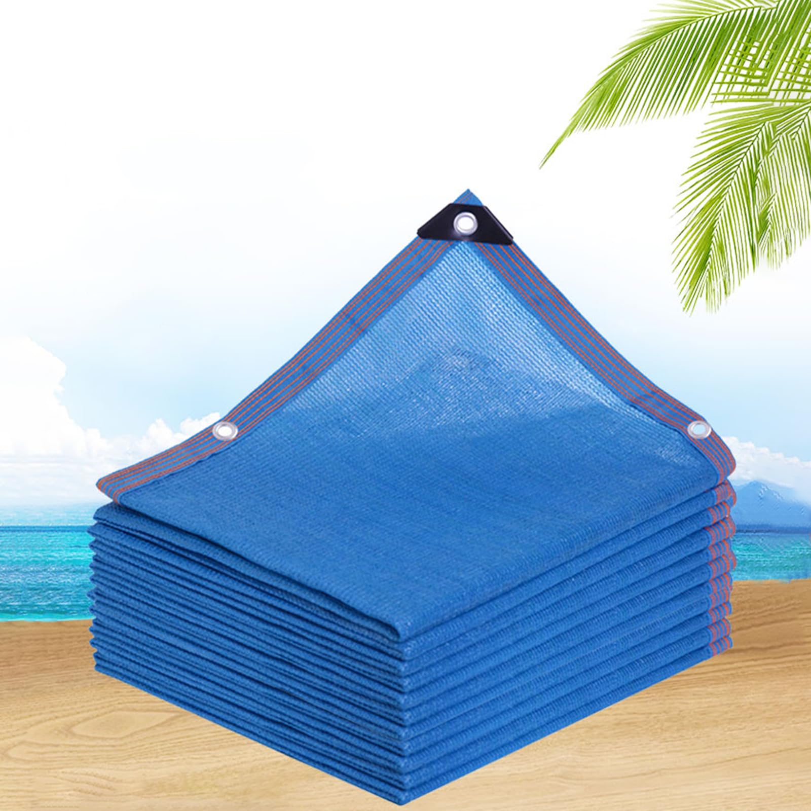 GJZQDKX Durable UV-Resistant Shade Netting with Grommets - Breathable Garden Windbreak Tear-Resistant Outdoor Fabric (8x20m Blue)