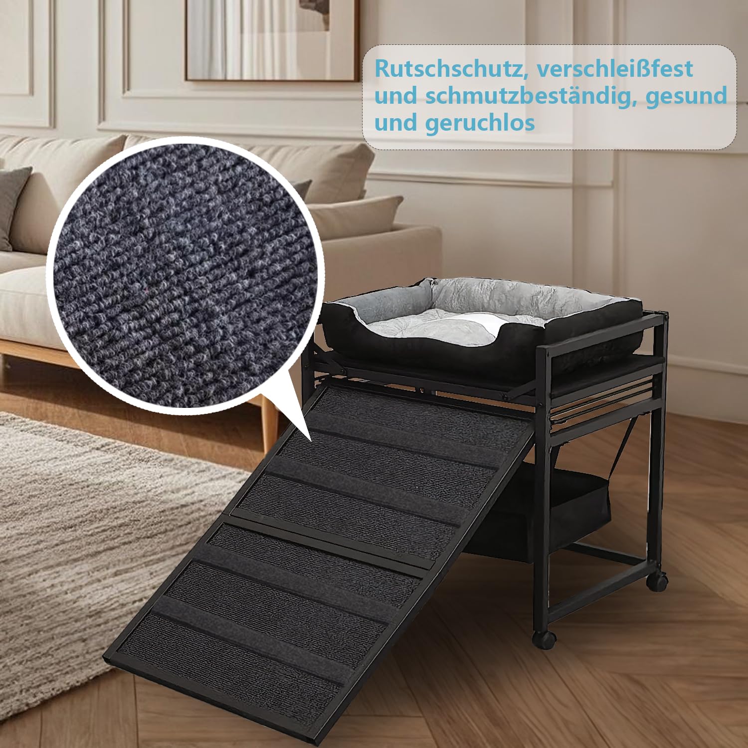 Bewegliche Struktur Haustier Treppe Rampe mit Sitz paaren Katzen/Hunde Stuhl mit Rampe hohe Betten, Folding Haustier mittlere und kleine Hunde, Katzenleiter