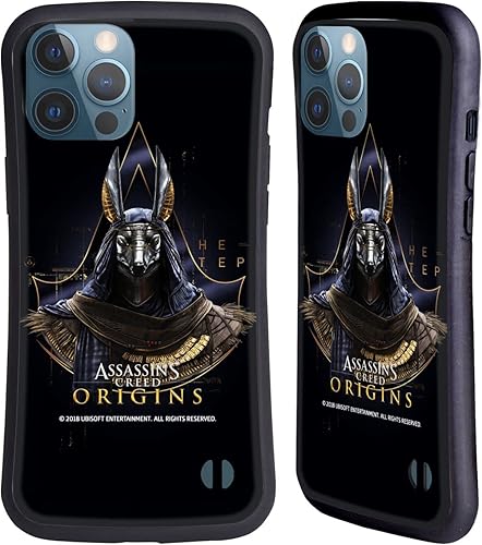 Head Case Designs Funda híbrida con licencia oficial de Assassin's Creed Hetepi Origins Character Art compatible con Apple iPhone 13 Pro Max