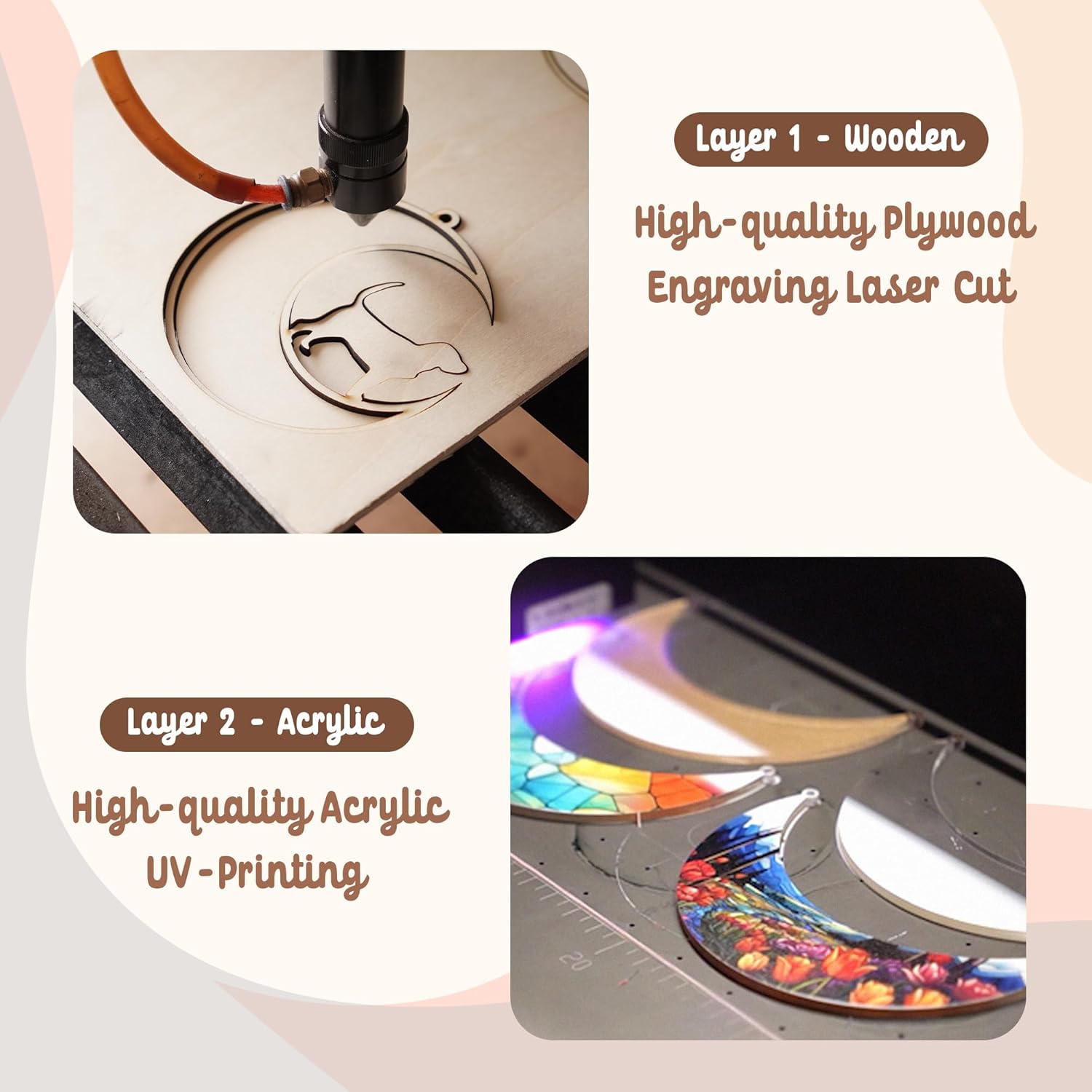 6'' Border Collie Dog Memorial Suncatcher Custom Name Dog Breeds Pet Ornament Window Car Hanging, Sympathy Gift Loss of Pet Passed Away Remembrance Gifts for Dog Lovers Home Decor SCD-B5-6-62 - Image 5