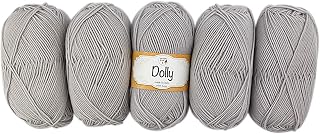 TRICOT CAFE' Lana Dolly, 5 Stück,100% Reine Merinowolle, extrafein/Helltaupe 13