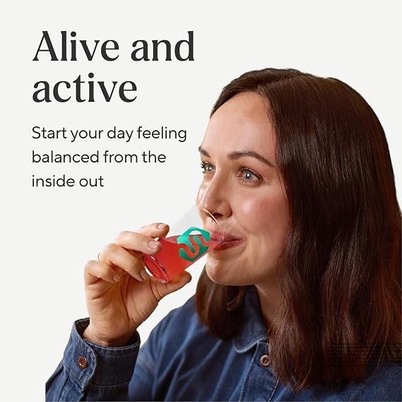 Symprove Liquid Live & Active Bacteria, Strawberry & Raspberry Flavour, Water-Based, Dairy & Gluten Free, Vegan (4 x 500ml)