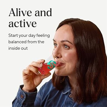 Symprove Liquid Live & Active Bacteria, Strawberry & Raspberry Flavour, Water-Based, Dairy & Gluten Free, Vegan (4 x 500ml)