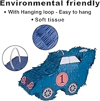 Vista 24 de Juego de 2 piñatas (coche + taco) – Suministros para fiestas de niños, juego de juegos temáticos para fiestas de cumpleaños, carnaval y actividades