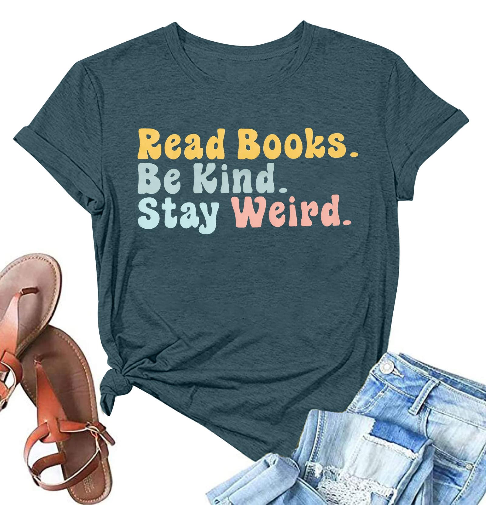 Book Lover Shirts for Women Librarian Shirts Funny Reading T-Shirt Bookworm Shirt Teacher Graphic Tee Reader Gifts Tops