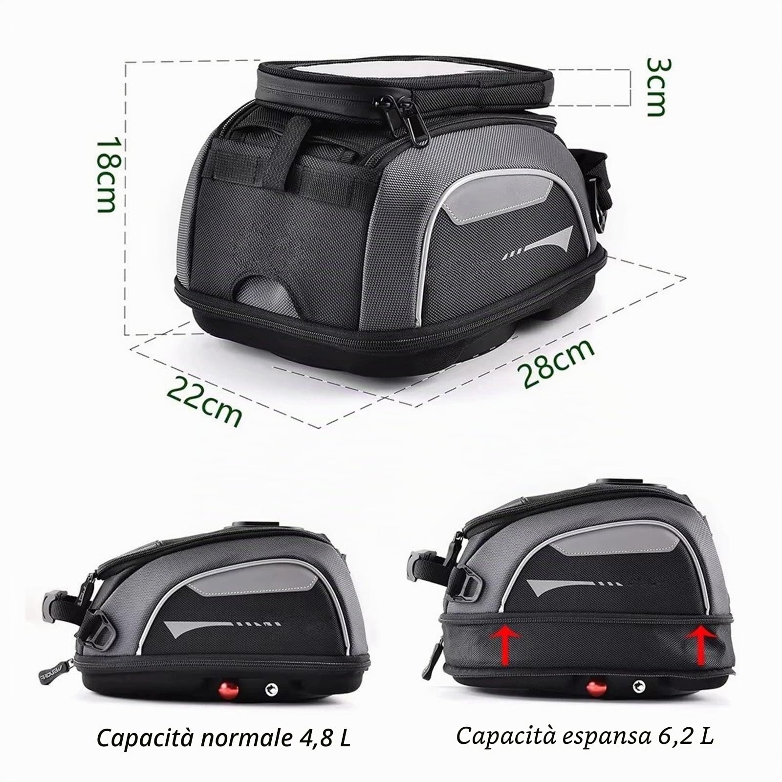 Borsa da viaggio per moto Per VOGE Per Valico 525DSX 900DSX 625DSX 525 DSX 900 625 Moto Serbatoio Bagagli Anello Bloccaggio Rapido Zaino Flangia Impermeabile(With phone bag)
