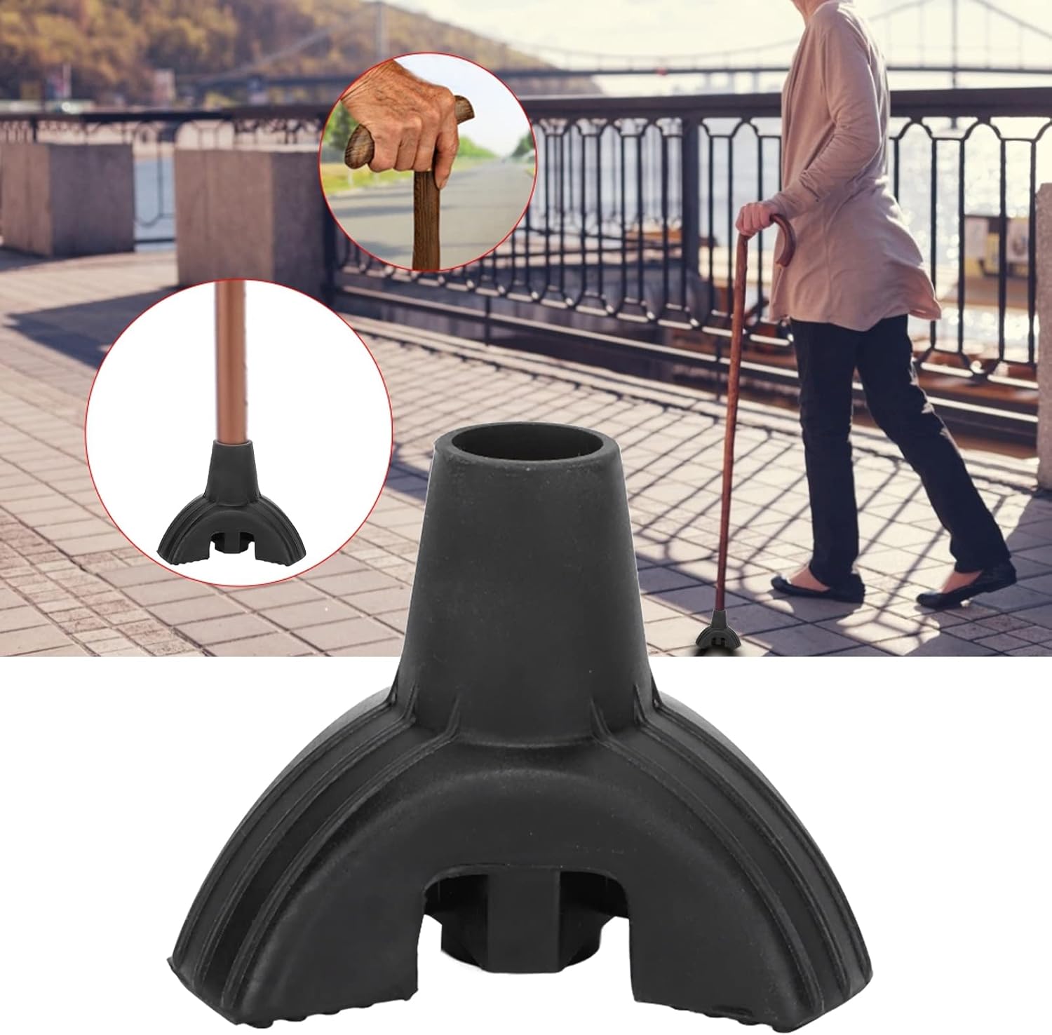 Buy Replacement Cane Tip, Balance Soft Silicone Reduce Pressure Walking