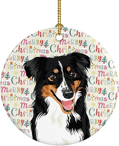 Miniatura 196 de Caroline's Treasures Adorno navideño de husky siberiano en blanco y negro #2 de cerámica para árbol de Navidad, decoración colgante para el hogar,