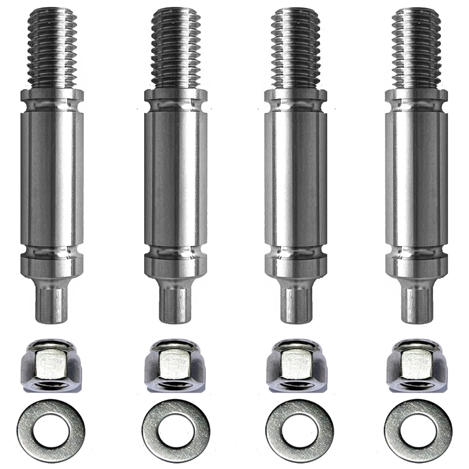 Upgraded GOOSUROO W10359271 W10359272 Dryer Front Back Drum Support Roller Shaft kit, Left and Right Hand Thread,Dryer Roller Shaft has been reinforced，Longer Life Than Whirlpool