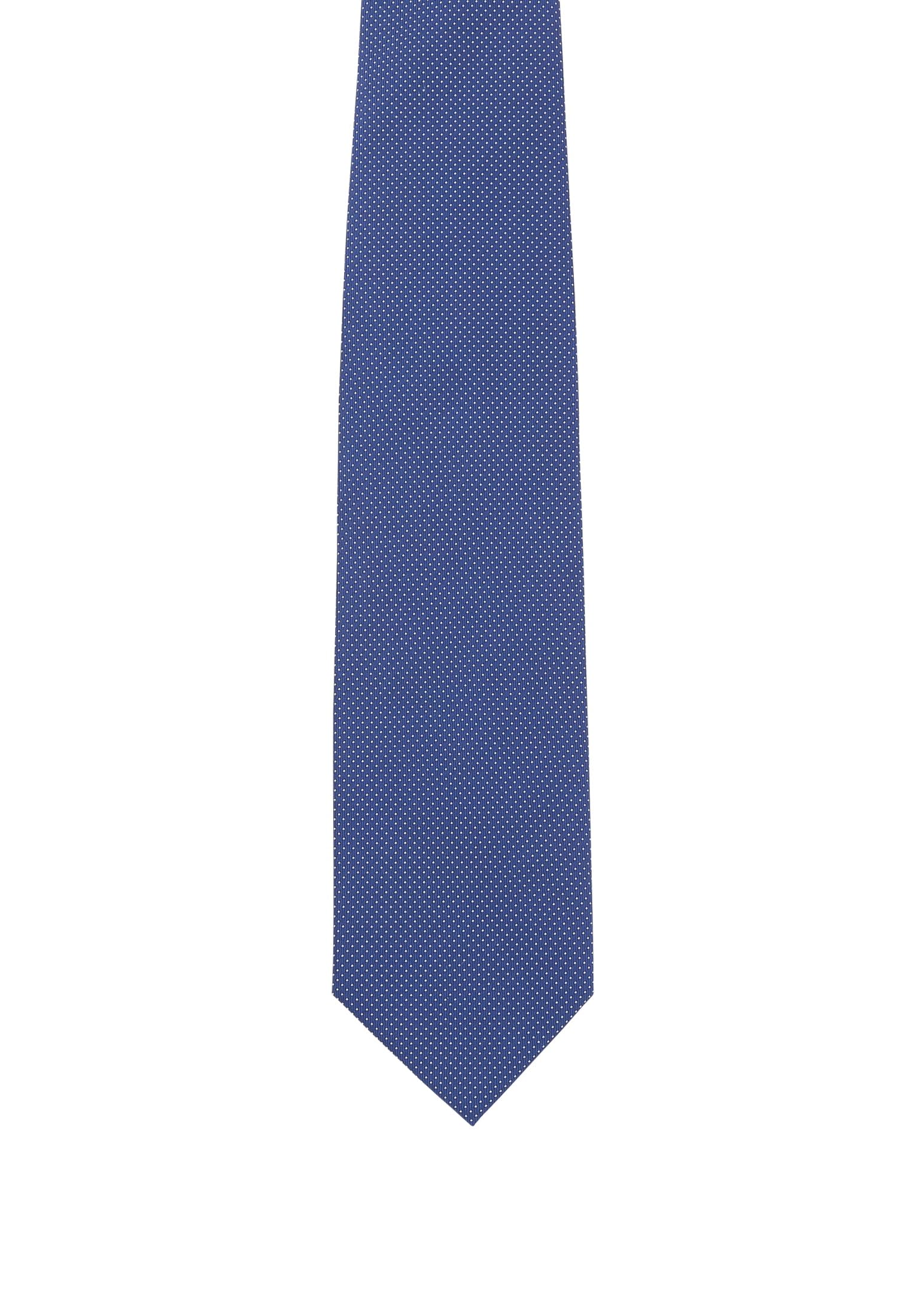 Basic Picoté Krawatte - 8 cm XXL Übergröße - Jeansblau
